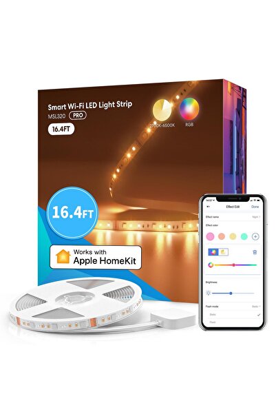 MEROSS Akıllı Led Şerit Wi-Fi RGB 5 Metre MSL320 Pro (Apple Home Destekli)