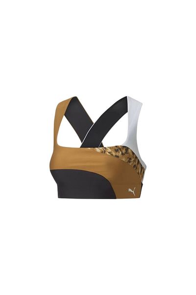 Puma Mid Impact Safari Glam Bra Black-De