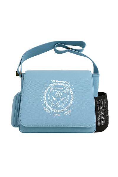 Touz My Vision Gothic Cat Printed Unisex Messenger Bag