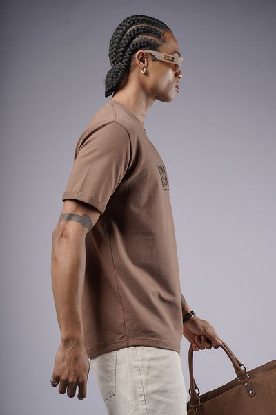 Butik Trend Biz Front Injection Printed Regular Fit T-Shirt