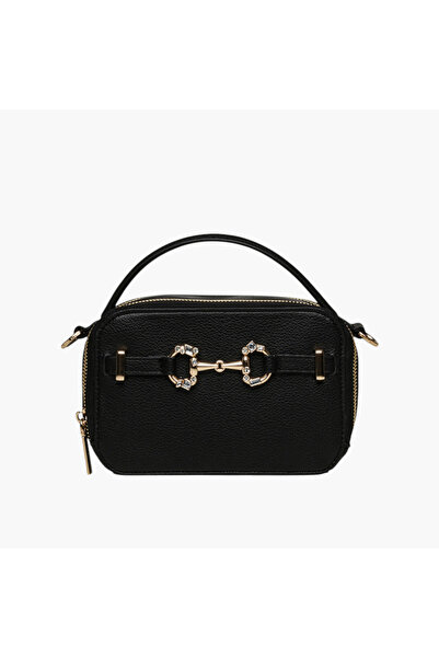 Anne Klein Embellished Crossbody Bag with Zip Closure