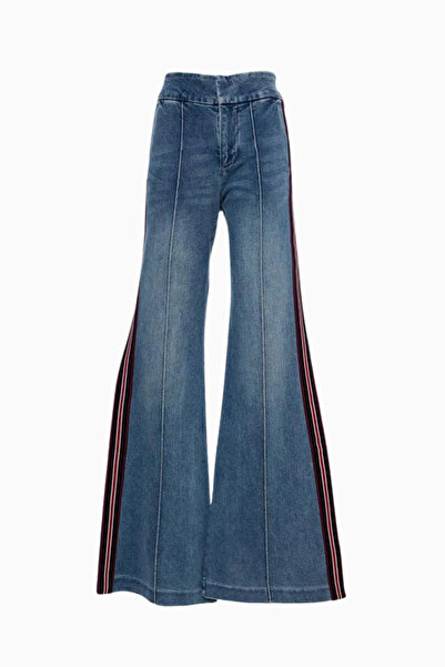 ALICE AND OLIVIA Striped Retro Style Spanish Leg Jean