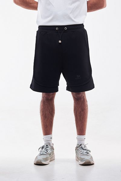 duneus Cotton sports shorts - black