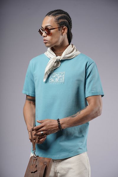 Butik Trend Biz Front Injection Printed Regular Fit T-Shirt
