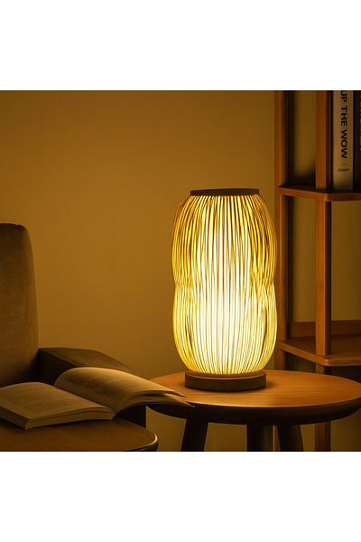 Gharaib Al Tuhaf Bamboo Warmth Lamp - A Cozy Artistic Design