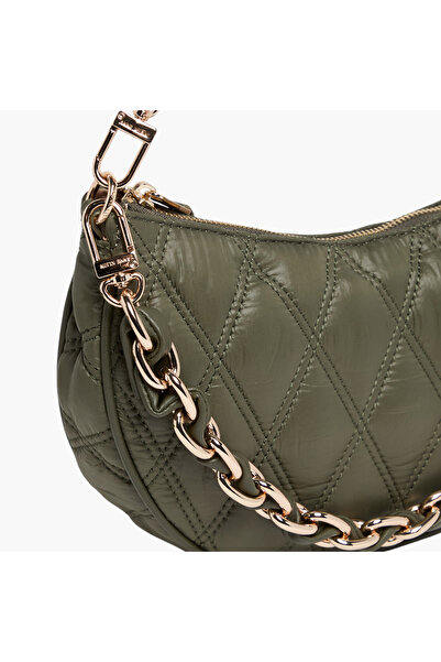Anne Klein Quilted Shoulder Bag with Chain Strap