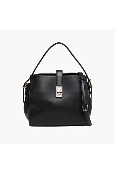 Anne Klein حقيبة ساشيل صلبة بمقبض علوي وحزام قابل للفصل