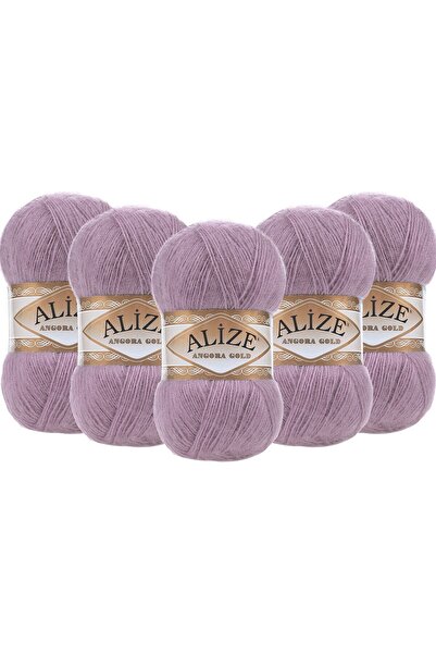 Alize Angora Gold 5 Pack Hand Knitting Yarn 100g X 5 Pieces - Color Code: 312 - Mountain Pink