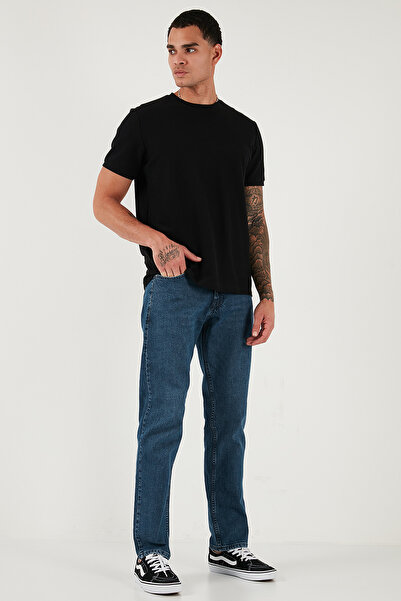 Buratti Pamuklu Comfort Fit Normal Bel Boru Paça Jeans Erkek KOT PANTOLON 4400C17TEXAS