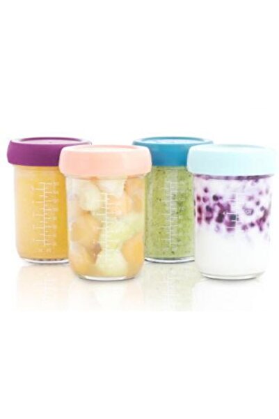 Babymoov Set 4 boluri gradate A004313, 220 ml, sticlă (multicolor)