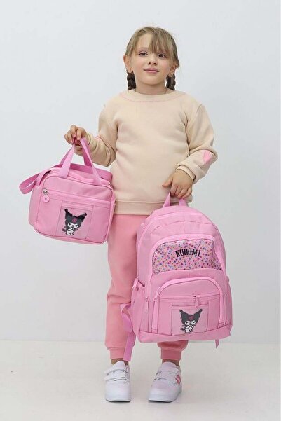 Markahit Probag girl child kuromi themed 3-piece school bag set backpack thermal lunch bag pencil holder