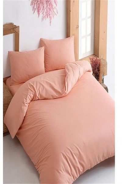 MORE HOME Single Duvet Cover Set + Pillow Case Salmon