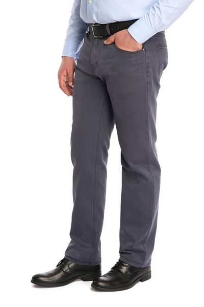 Centini Men's classic straight-leg trousers, gray