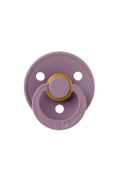 Bibs Suzeta Colour Latex, tetina rotunda, 0 luni + Mauve,
