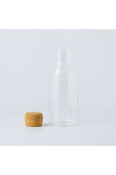 Shuer Cork Transparent Glass Storage Tank Household Kitchen Food Storage Tank