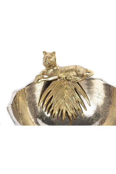 Mikasa Moor Antique Silver Gold Jaguar Bowl 31X20Cm