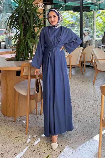 Tesettür Diyarı Women's waist lace-up eflin dress