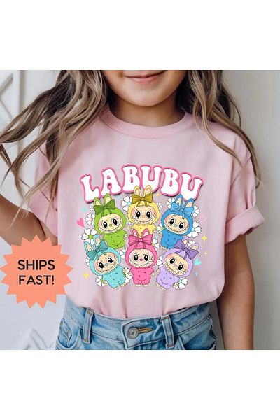 aynewmoda Cartoon Printed Short Sleeve Round Neck T-Shirt