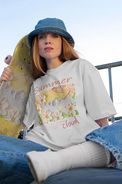Buka Shops Daisy Mountain - "Summer Cloud" Oversize T-Shirt