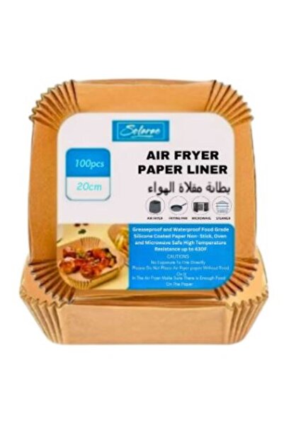 solarae Grease Proof And Waterproof Food Grade Silicone Coated Air Fryer Pape...