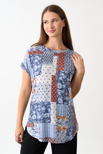 ALEXANDERGARDI Patterned Blouse with Side Slits