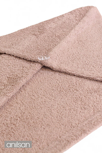 Anılsan 100% бавовняна коричнева шапка-рушник для волосся, шапка для сушіння волосся, рушник для голови, шапка для душу, шапка для ванни, для сушіння мокрого волосся