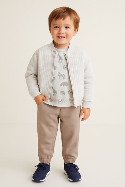 Dirkje 3-Piece Boys Animal Print Jacket Set - 12M to 4Y