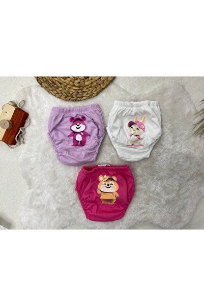 bonbonetti chocolate baby&kids SEVİMLİ HAYVANLAR BASKILI PAMUKLU 3'LÜ SU GEÇİ...