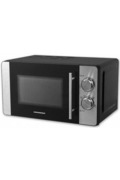 Heinner Microwave Oven HMW-20 MBKSS, 20 L, 700 W, Mechanical Control, 6 Power Levels (Black/Silver)