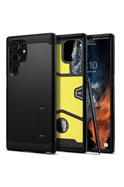 Spigen Protectie Spate Tough Armor pentru Samsung Galaxy S22 Ultra (Negru)