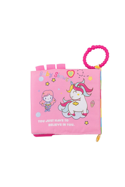 Kikka Boo Educational book with teething toy KikkaBoo Happy Unicorn