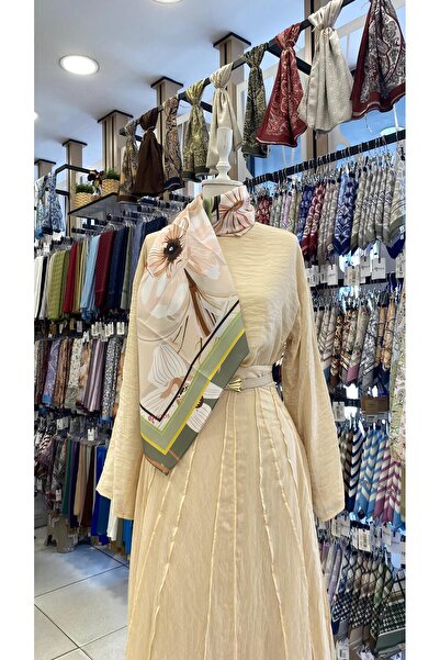 KUQOS Eșarfă cu dungi cu flori