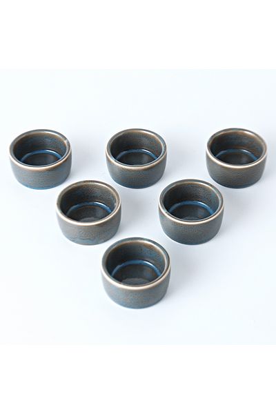 Shuer 6 Pieces Kiln Glazed Ceramic Straight Dish Sauce Dish