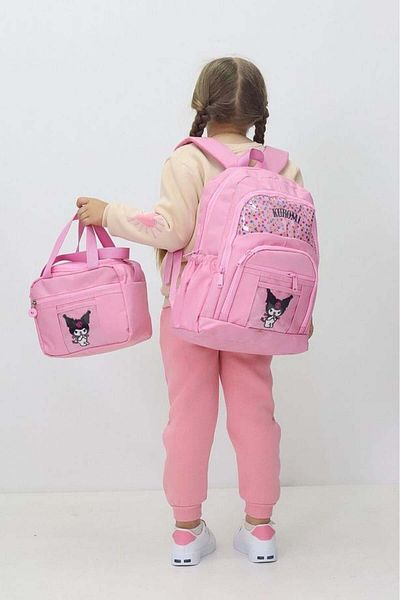 Markahit Probag girl child kuromi themed 3-piece school bag set backpack thermal lunch bag pencil holder