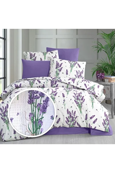 Pucioasa Double crepe bed linen, 100% cotton, Lavender