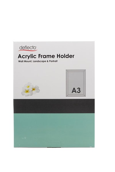 Deflecto Wall-Mount Acrylic Sign Holder A3 Clear