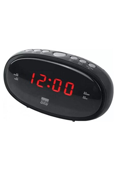 NEWONE Radio cu ceas New One CR 100, alarmă dublă, FM (negru)