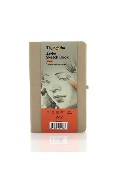 Tigertint Sketchbook Hard Cover Sketchbook 90 Gr A5 80 Sheets Beige