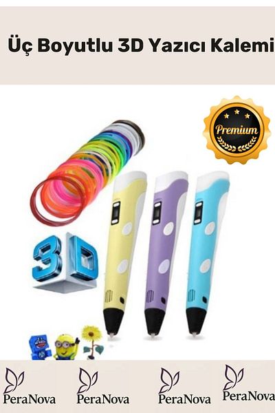 PeraNova Premium Manufacturing Bendable Abs Plastic 3D Children's Colorful Filament Three-Dimensional Drawing Printer Pen