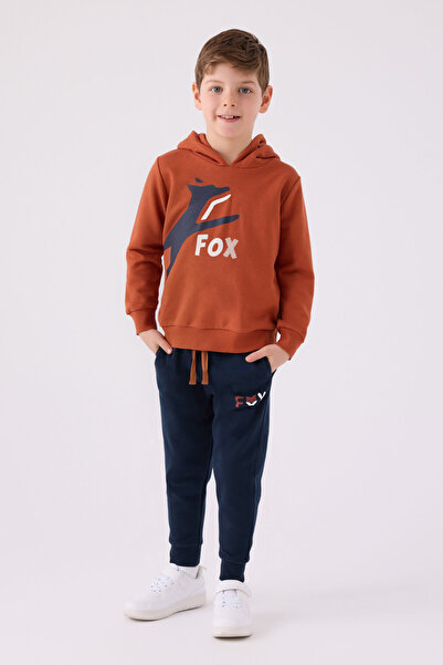Rolypoly Boy's Brown Tracksuit Set