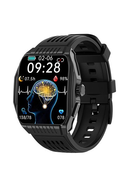 isen Smartwatch JT03 Black, 1.85" HD, Sleep Improvement, Blood Sugar, PPG+ECG, Bt Call, Remote Care
