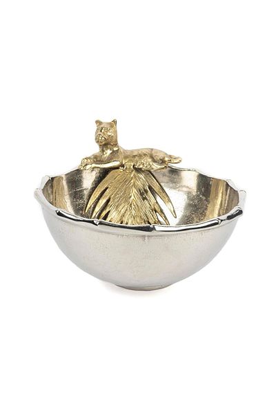 Mikasa Moor Antique Silver Gold Jaguar Bowl 31X20Cm