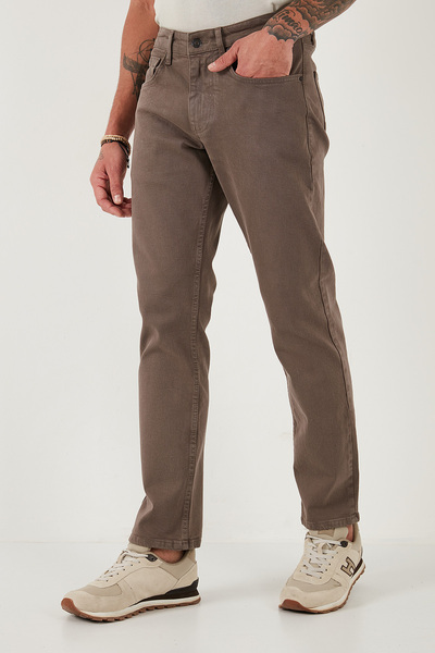 Buratti Cotton Comfort Fit Normal Waist Tube Leg Jeans Men's Denim Pants 4412C19Texas