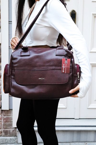 Sellini Claret Red Multi-Eye Sports Mother Baby Daily Shoulder and Crossbody Bag 458