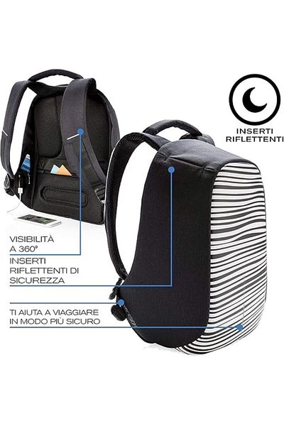 XD Design XDDesign Bobby Compact Print Anti-Theft Laptop Backpack w/USB port (Unisex bag)