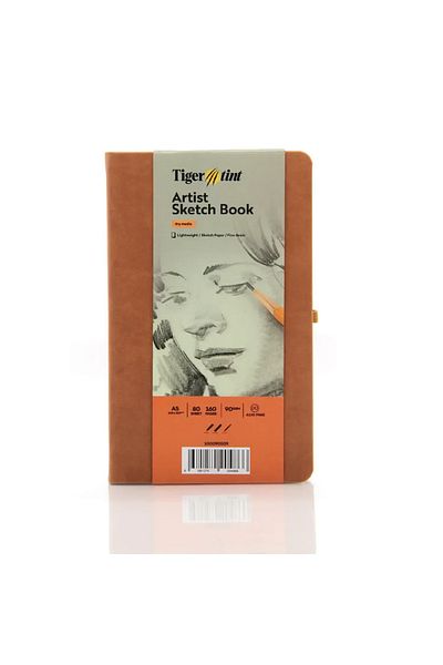 Tigertint Sketchbook Hard Cover Sketchbook 90 Gr A5 80 Sheets Tan