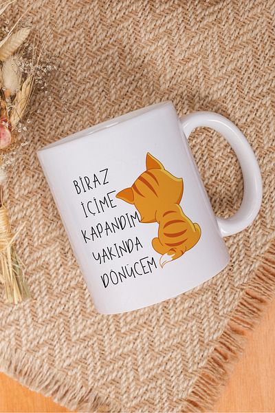 qoeuyl boutique I'M Drinking Soon I'Ll Be a Cat Printed Gift Fun White Mug Cup