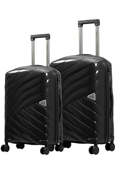 Prince Travelling Expedition Hard Polypropylene Suitcase with Double Wheels, Handle, and Mobile Hold