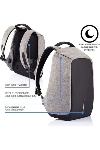 XD Design Bobby XL 17" Anti-Theft Laptop Backpack with USB Port (Unisex Bag)
