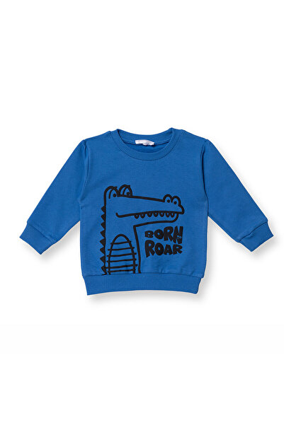 ebebek Hello Baby HelloBaby Erkek Bebek Sweatshirt Timsah Baskılı Bisiklet Ya...